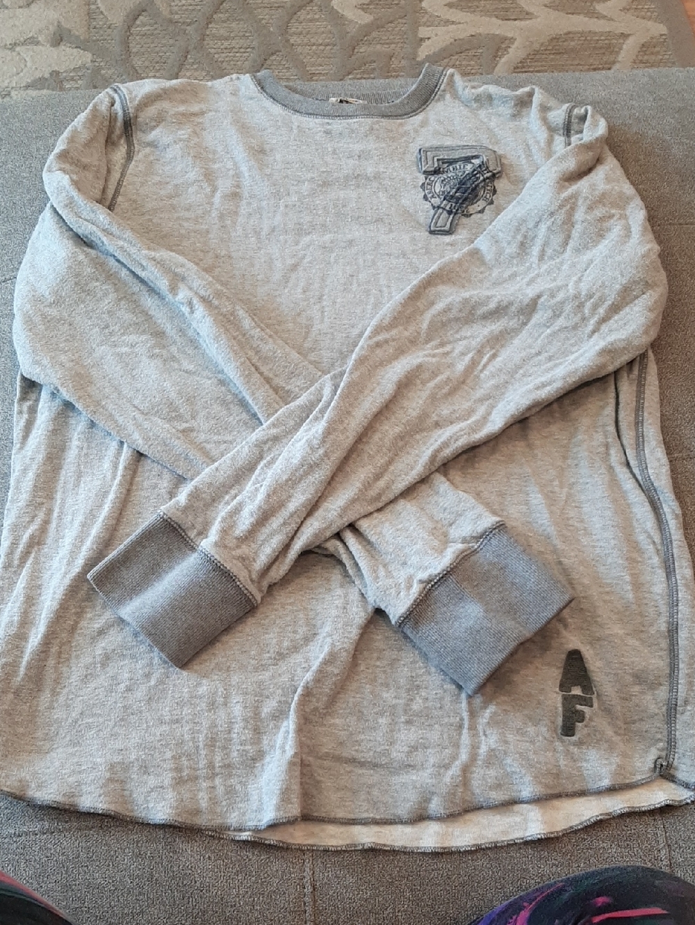 Abercrombie & Fitch Gray Cotton Sweatshirt